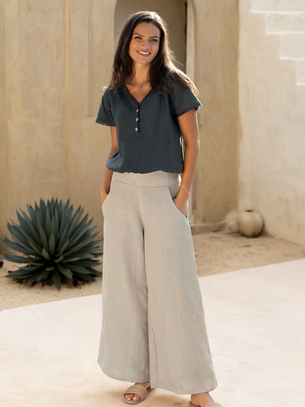 Portillo Linen Pant - Flax