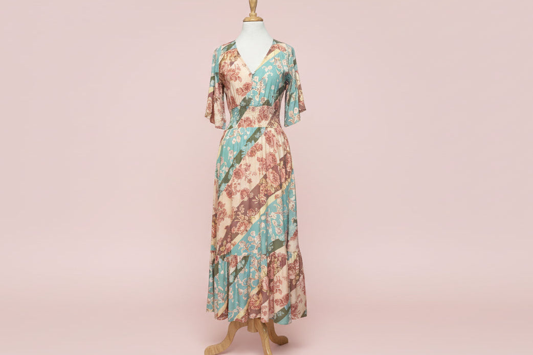 Dusty Rose Floral Dress