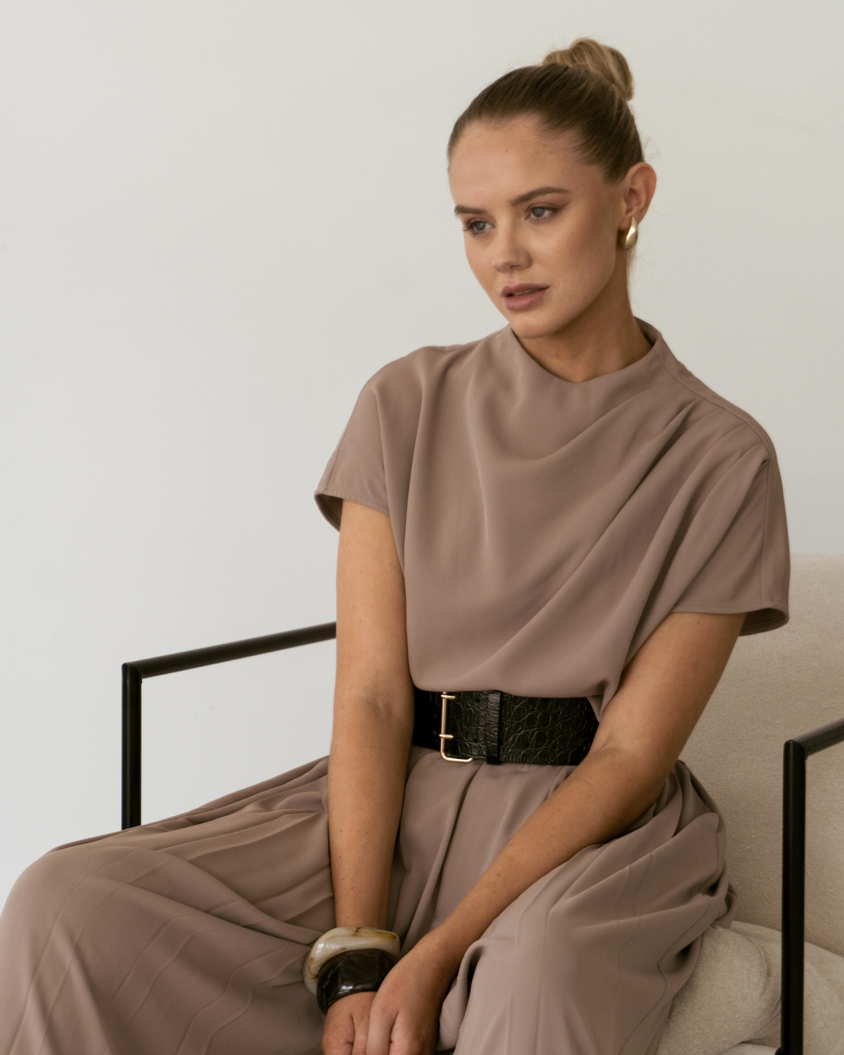 Sharee Top-Taupe