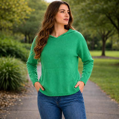 Gucci Green Vera May Italian Hooded Sweater