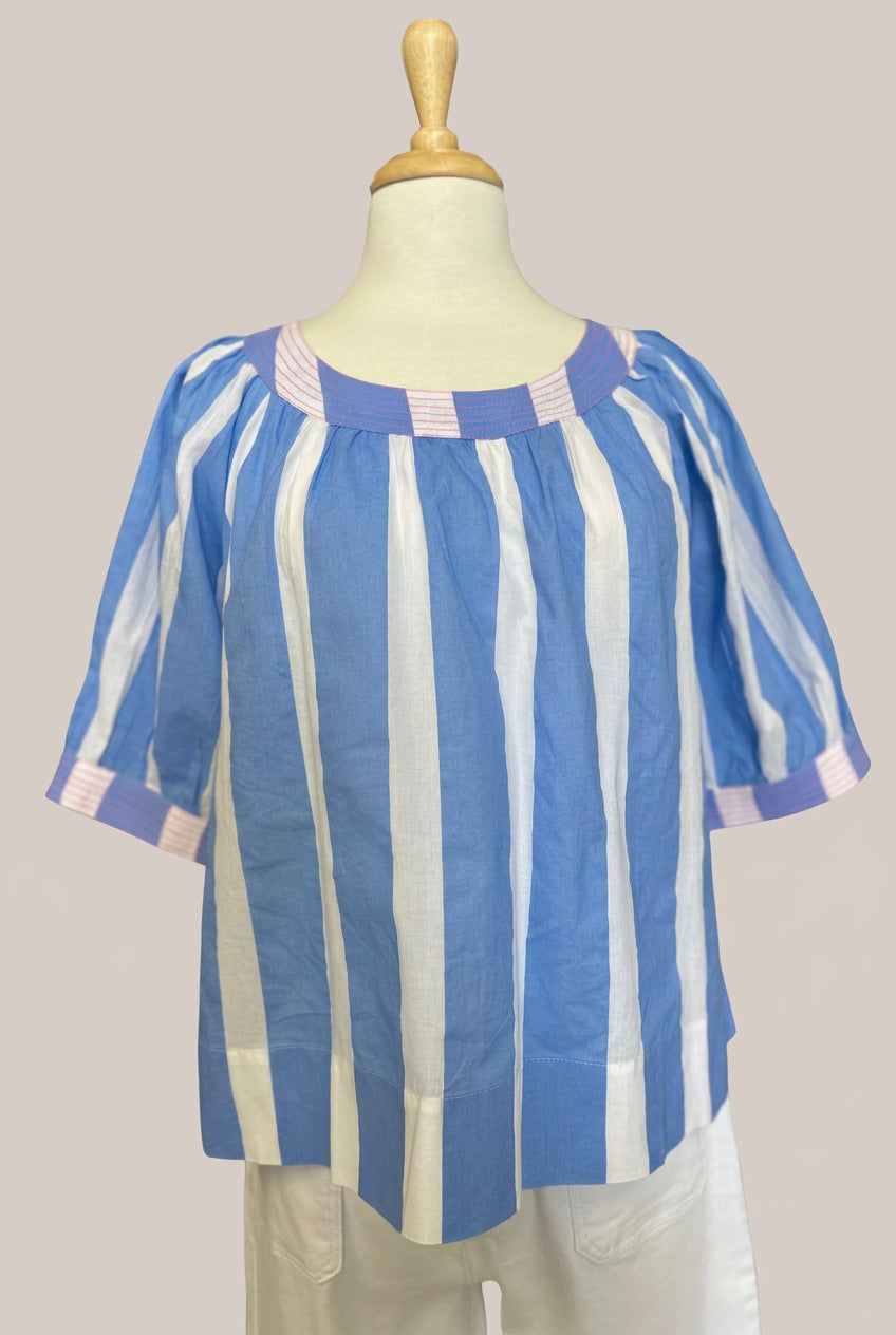 Blue Stripe Top