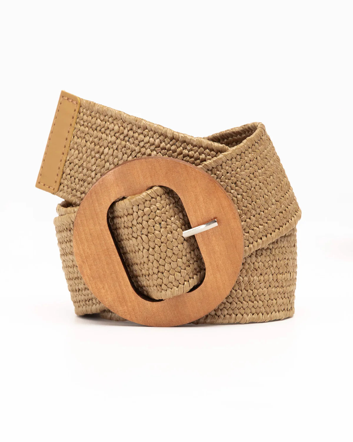 Camel Wood Ring Belt