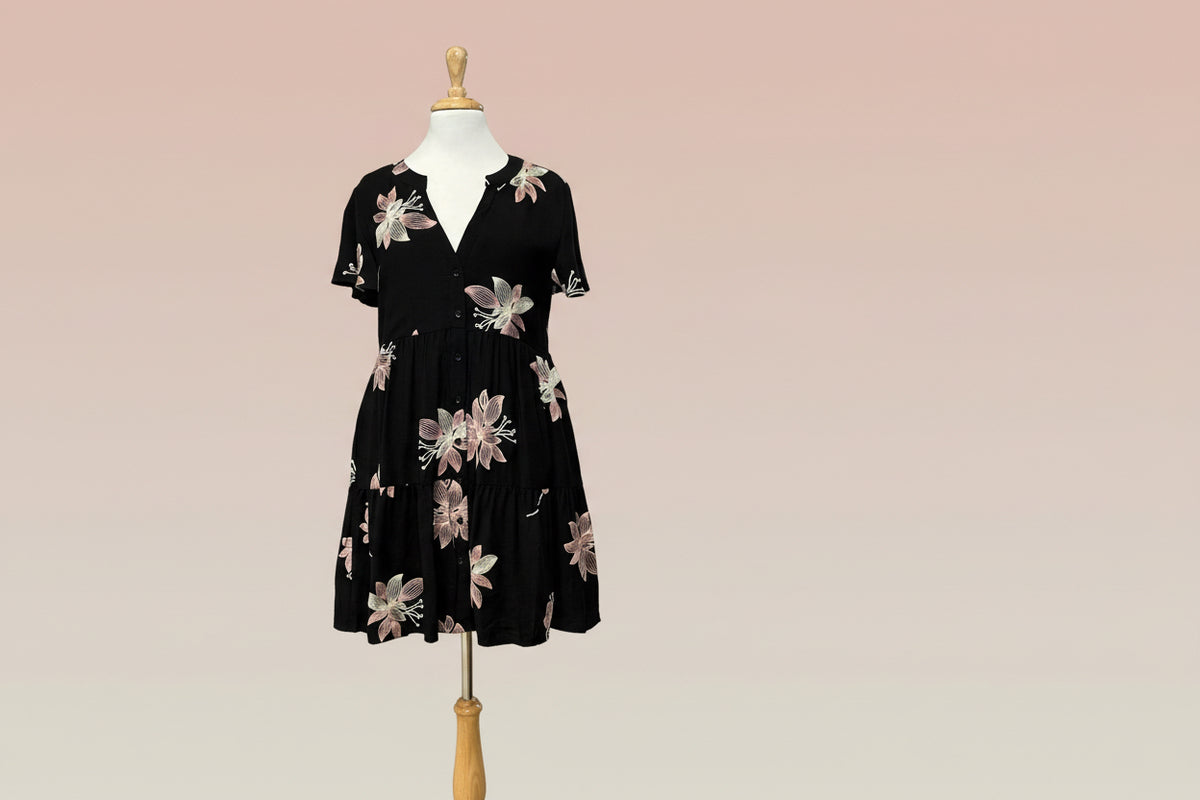 Blush Petal Embroidery Dress