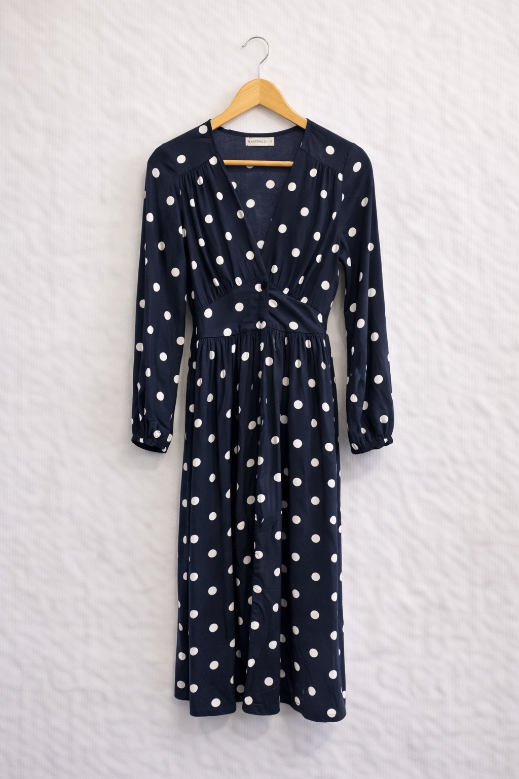 Navy Polka Dot Dress