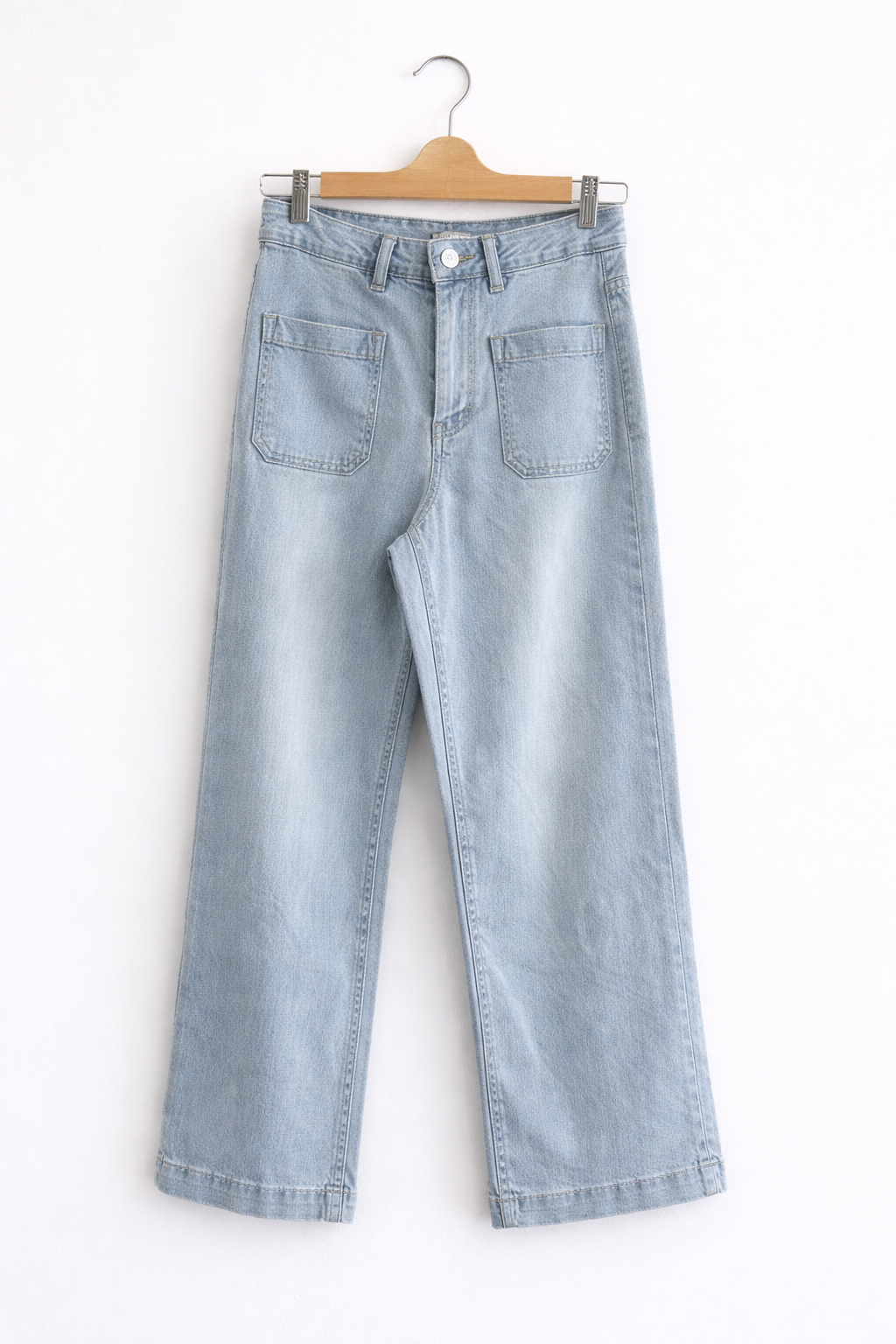 Cotton Pocket Front Straight Leg