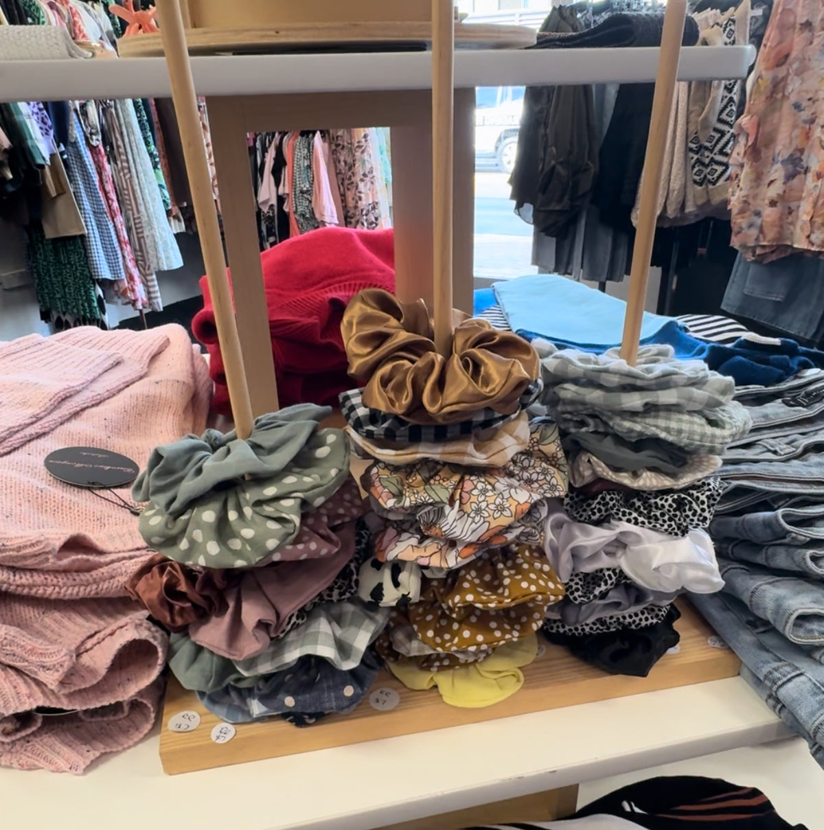Hair scrunchies.