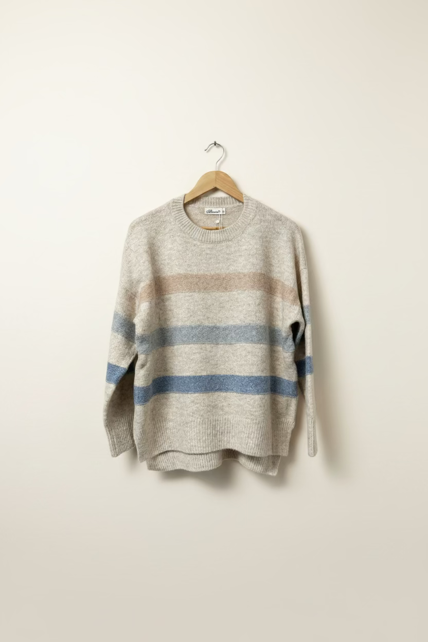 Blue & Beige Knit