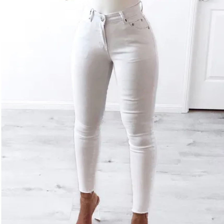 Ankle Biter Skinny Jean - White