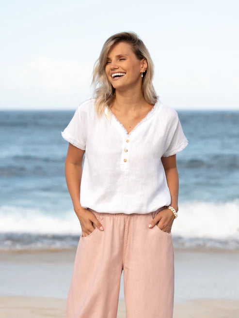 Vivre French Linen and Cotton Blouse